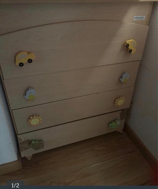 Mueble cajones madera infantil