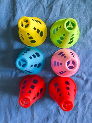 100 coni slalom per pattini, rugby, calcio, 5 colori