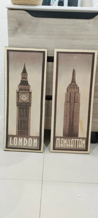 Cuadros Vintage Big Ben y Empire State