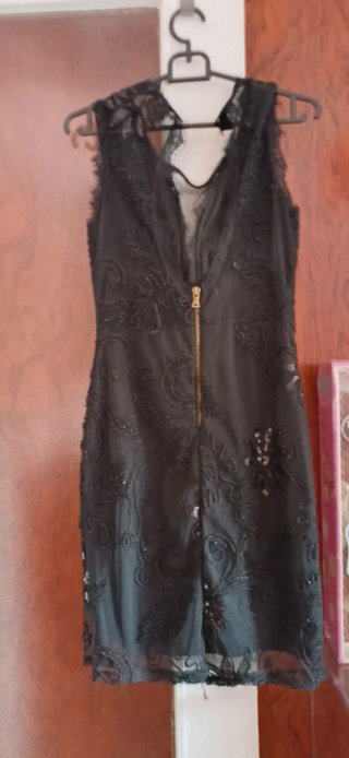 Vestido fiesta negro lentejuelas