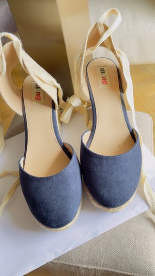 Sandalias esparto Mustang Talla 38 Azul Marino