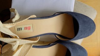 Sandalias esparto Mustang Talla 38 Azul Marino