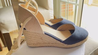 Sandalias esparto Mustang Talla 38 Azul Marino
