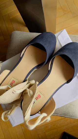 Sandalias esparto Mustang Talla 38 Azul Marino