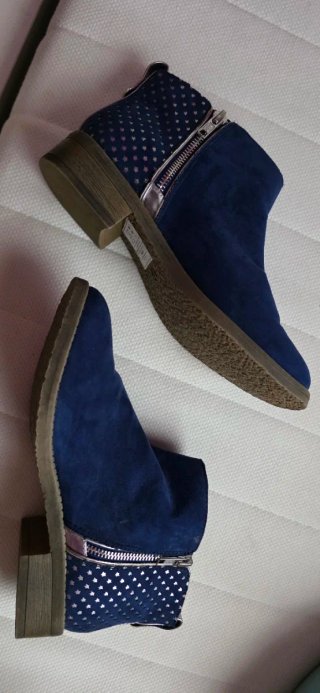 Botines Jenyfer Azul Estrellas Talla 37