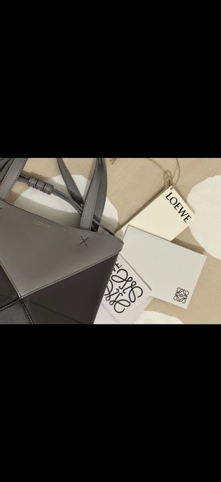 Bolso Loewe Puzzle Fold Gris Pequeño