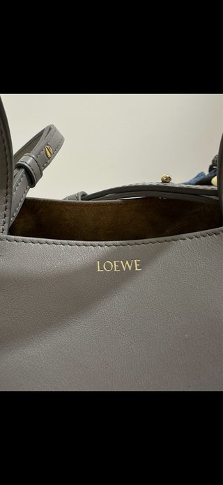 Bolso Loewe Puzzle Fold Gris Pequeño