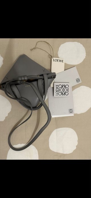 Bolso Loewe Puzzle Fold Gris Pequeño