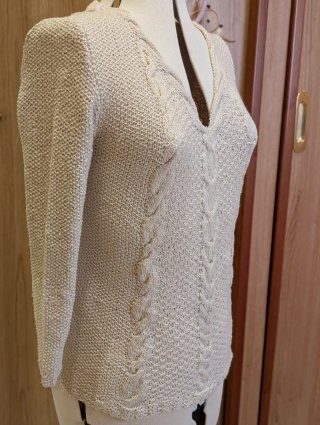 Jersey de punto beige talla L