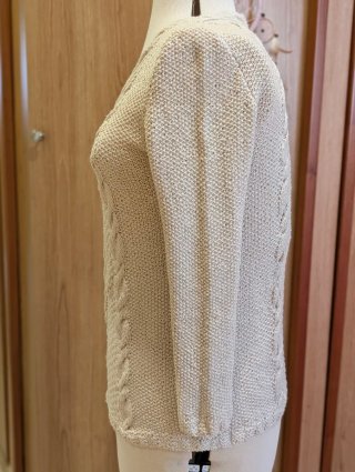 Jersey de punto beige talla L