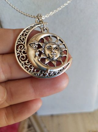 Collana Sole e Luna Argentato