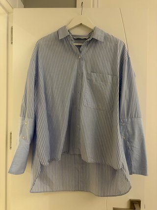 Camisa Rayas Azul y Blanco