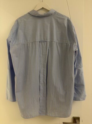Camisa Rayas Azul y Blanco