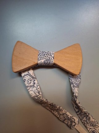 Pajarita Madera Estampada