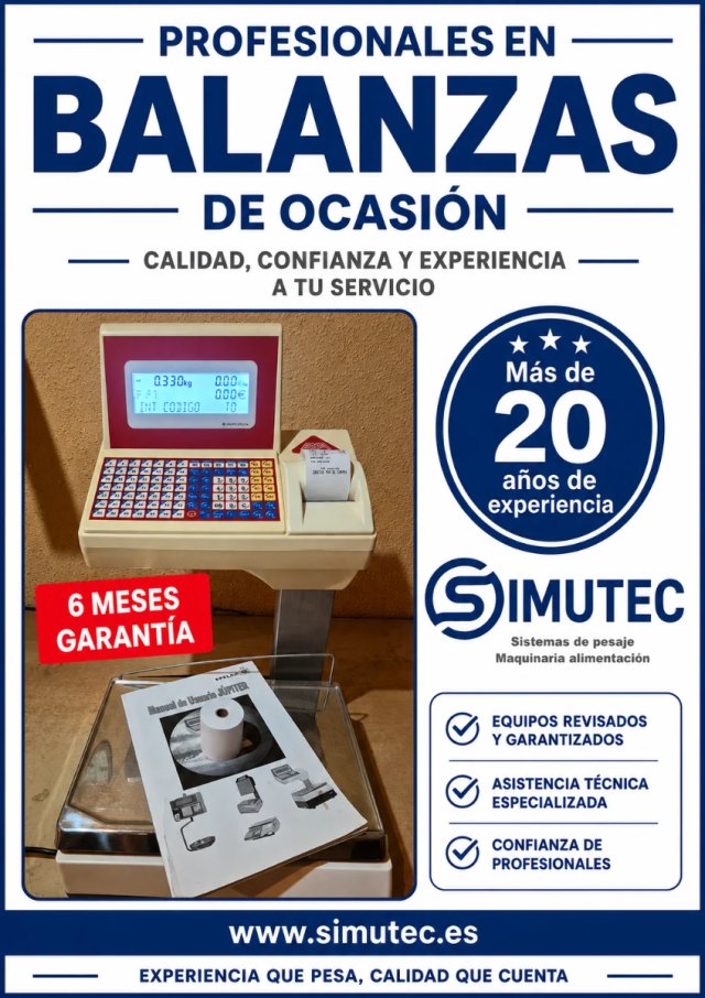 4 Balanzas DIBAL con ticket y pegatinas