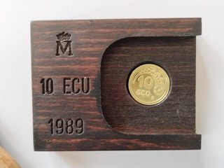 Moneda Oro 10 ECU España 1989 Non Plus Ultra