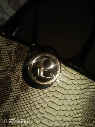 Bolso Piel Serpiente Beige/Marrón TANBIEN AGO CANV
