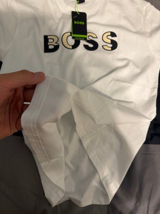 Camiseta Boss Blanca Logo Grande
