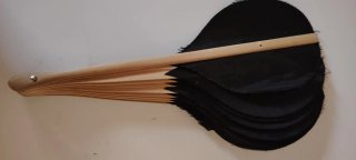 Elegante abanico negro