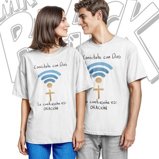 Camiseta Cristiana "Conéctate con Dios"