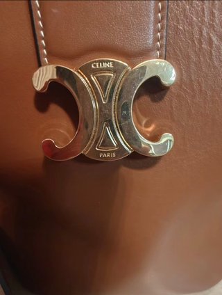 Bolso Cubo Celine Marrón Cuero