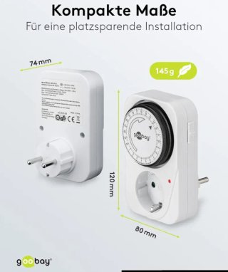 Temporizador Analógico Goobay 24H