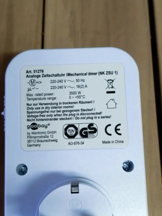 Temporizador Analógico Goobay 24H