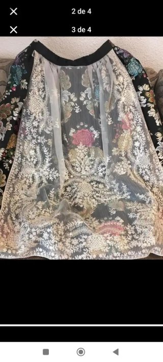 Traje de Fallera Siglo XVIII Negro y Oro
