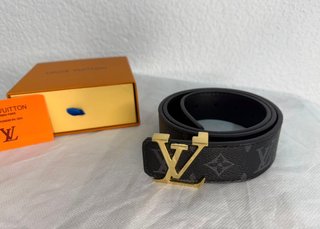Cinturón Louis Vuitton Marrón y Dorado