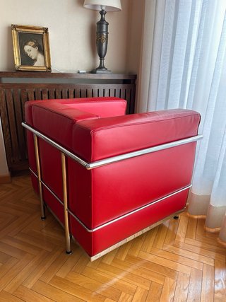 Butaca Le Corbusier LC2 Piel Roja