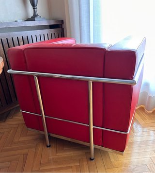 Butaca Le Corbusier LC2 Piel Roja