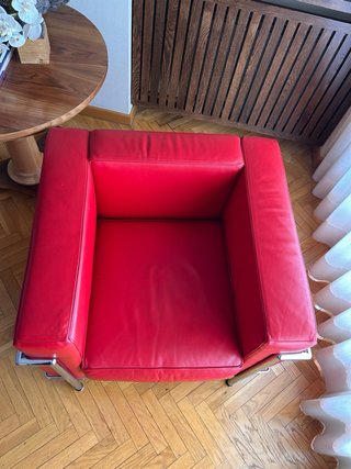 Butaca Le Corbusier LC2 Piel Roja