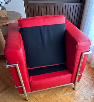 Butaca Le Corbusier LC2 Piel Roja
