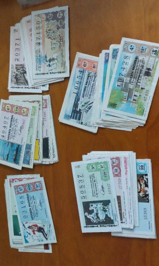 Lotería Nacional Billetes Varios Años