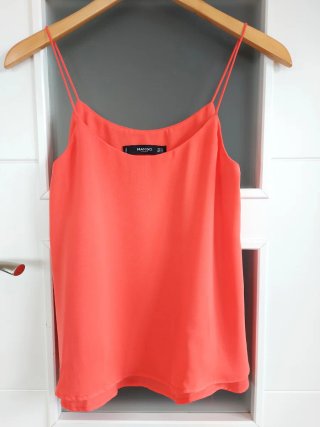 Mango Talla XS/S - Top gasa coral doble capa