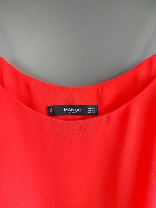 Mango Talla XS/S - Top gasa coral doble capa