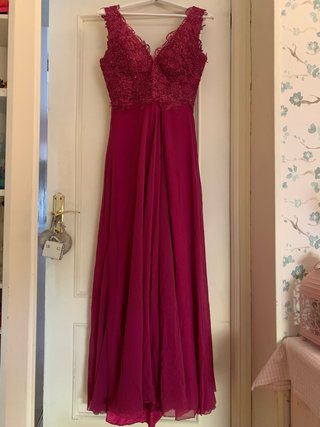 Vestido de fiesta largo rosa/morado