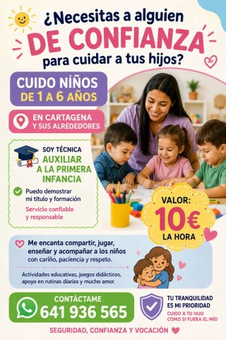 Cuidado de niños de 1 a 6 años