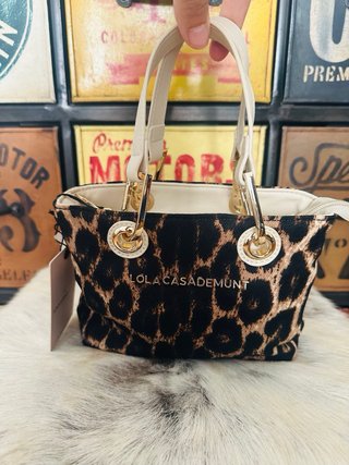 Bolso Lola Casademunt Animal Print Nuevo