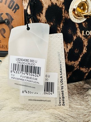 Bolso Lola Casademunt Animal Print Nuevo