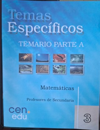Temario matemáticas oposiciones secundaria