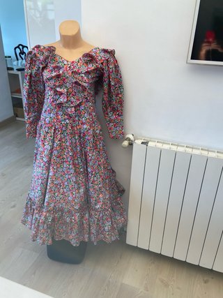 340 Traje Sevillana Talla 38 Floral