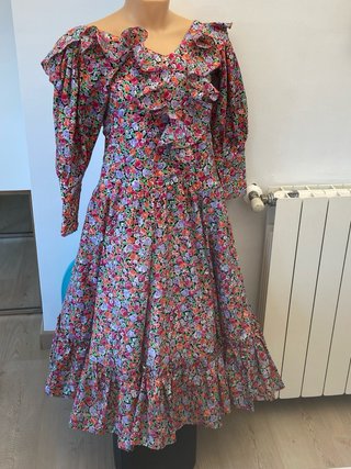 340 Traje Sevillana Talla 38 Floral