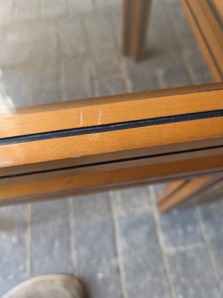 Mesa de centro madera y cristal unidad 2