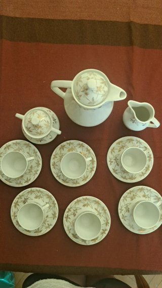 Juego Café Vintage Porcelana Española Vigo