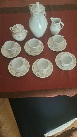 Juego Café Vintage Porcelana Española Vigo