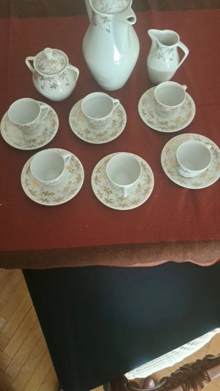 Juego Café Vintage Porcelana Española Vigo