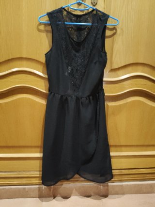 Vestido Negro Bershka Talla S
