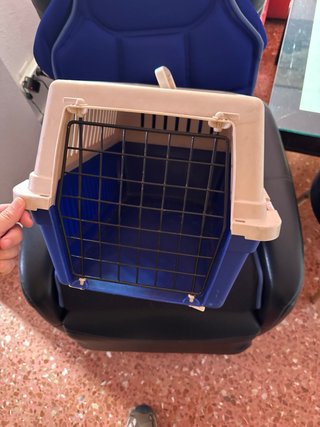 Transportín para Perro Beige y Azul