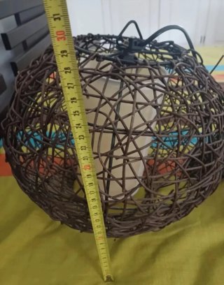 Pack 3 Lámparas Ratán/Mimbre + 2 Mesitas